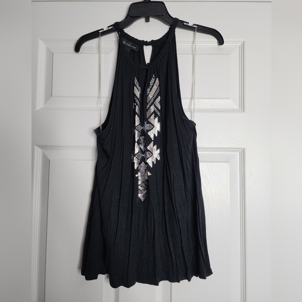 INC Sparkly Black Top Size Large